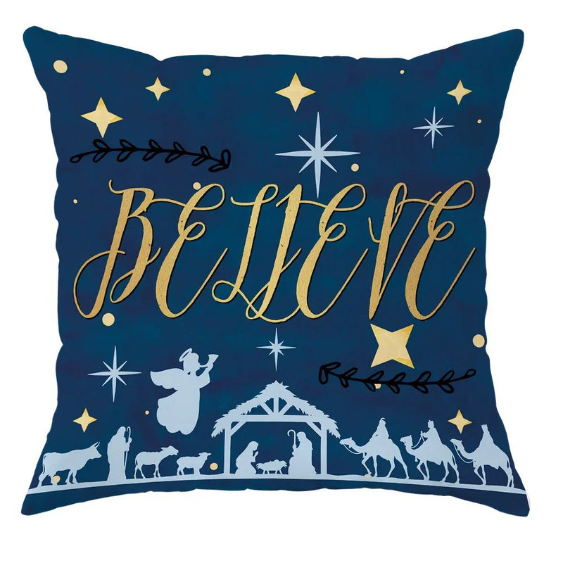 Axyaa Christmas Pillowcase Set for Living Room Sofa and Bedroom Decoration