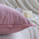 Axyaa Boho Pink Tassel Cushion Cover 45x45 Soft Throw Pillow for Living Room