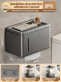 Axyaa Toilet Tissue Box: Wall Mounted Bathroom Paper Storage Rack
