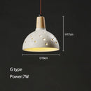 Axyaa Cement Yellow Travertine Hanging Line Lamp - Wabi-sabi Style Japanese Design Bedroom Pendant