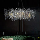 Axyaa Luxury Crystal Pendant Chandelier Chrome Gold Suspension Lamp