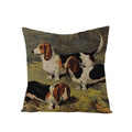 Axyaa Dog Print Linen Pillow Cover 45X45cm