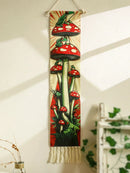 Axyaa Boho Mushroom Frog Tapestry Wall Hanging Jungle Art Decor Banner