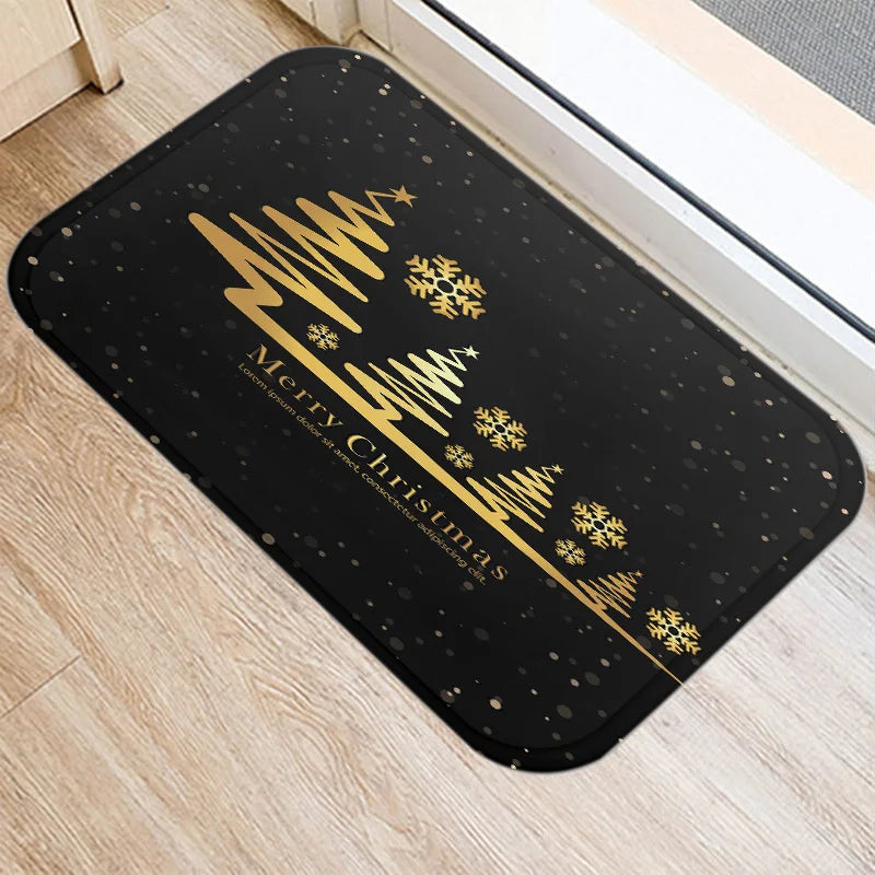 Axyaa Christmas New Year Home Entrance Non-Slip Floor Mat