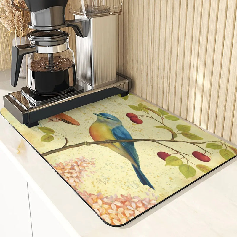 Axyaa Birds Printed Kitchen Coasters Set