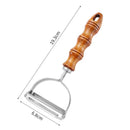 Axyaa Stainless Steel Peeler with Wooden Handle - Multi-functional Kitchen Grater