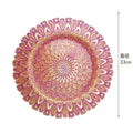 Axyaa Round Glass Fruit Plate for Elegant Living Room Dining