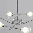 Axyaa Glass Chandelier Magic Bean Lights Chrome Pendant Lamp for Living Room
