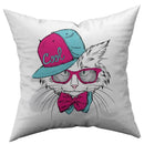 Axyaa Animal Print Pillowcase in Peach Skin Fabric - Modern Simple Cartoon Design