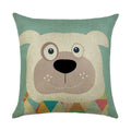 Axyaa Cartoon Design Linen Pillowcase for Home Décor