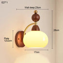 Axyaa Solid Wood Bedside Wall Lamp for Bedroom, Living Room, Study, Aisle, Porch