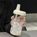 Axyaa Bubble Milk Tea Plastic Cup with Straw Lid - Girls' Outdoor School Water Bottle