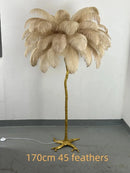 Axyaa Resin Feather Floor Lamp - Luxury Nordic Living Room Decor