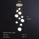 Axyaa Cobblestone Ceiling Chandelier Hanging Light Fixture for Villa Hotel Loft Stair Lighting