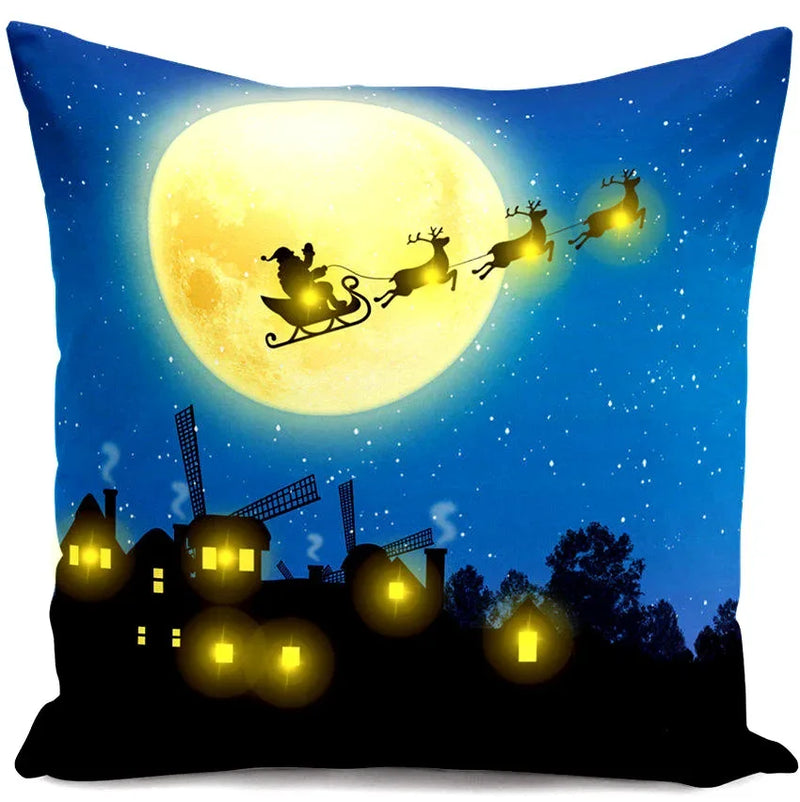 Axyaa Christmas Santa Claus Tree Pillow Case 45x45cm