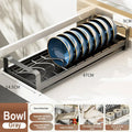 Axyaa Stainless Steel Dish Storage Rack Drawer Organizer