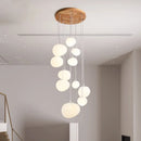 Axyaa Modern LED Stair Chandelier Pendant Light for Indoor Living Room Lighting