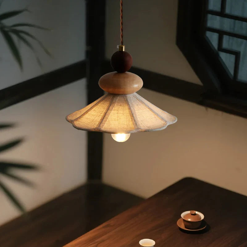 Axyaa Wood Pendant Chandelier for Home Decor and Mood Lighting