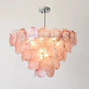 Axyaa Glass Chandeliers: Round LED Vintage Pendant Light for Dining Room & Kitchen