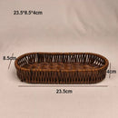 Axyaa Rattan Wicker Serving Baskets: 6 Stylish Handwoven Holders for Cutlery & Utensils