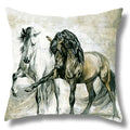 Fine Horse Print Cushion Cover for Home Decor by Axyaa