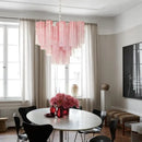 Axyaa Princess Murano Glass Chandelier: Elegant LED Lighting for Home Décor
