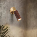 Axyaa Luxury LED Wood Gold Wall Lights Vintage Brass Interior Lighting