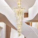 Axyaa Luxury Crystal Chandelier for Villa Hotel Duplex Building