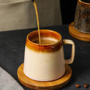 Axyaa Vintage Ceramic Mug, 350ml, Couple Handle Cup, Coffee Tea Cups
