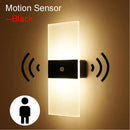 Axyaa LED Wall Light Motion Sensor Switch Bedroom Sconce Night Lamp