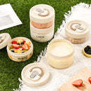 Axyaa Leak-proof Bento Box : Transparent Microwave Safe Lunch Box With Handle