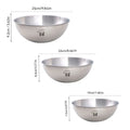 Axyaa Stainless Steel Salad Bowls with Scale Line, Durable Kitchen Mixing Bowls