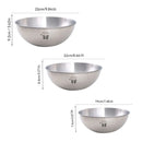 Axyaa Stainless Steel Salad Mixing Bowls with Scale Line - Durable & Large Capacity