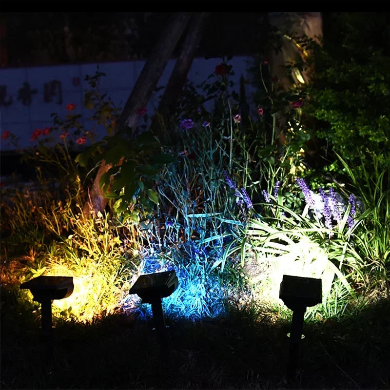 Axyaa Solar Spotlight: Adjustable 7LED In-Ground Wall Light, IP65 Waterproof Outdoor Landscape