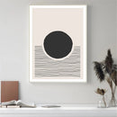Axyaa Abstract Circle Wall Art Print - Minimalist Boho Decor for Living Room