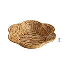 Axyaa Woven Tray Bread Dim Sum Dried Fruit Candy Snack Storage Basket