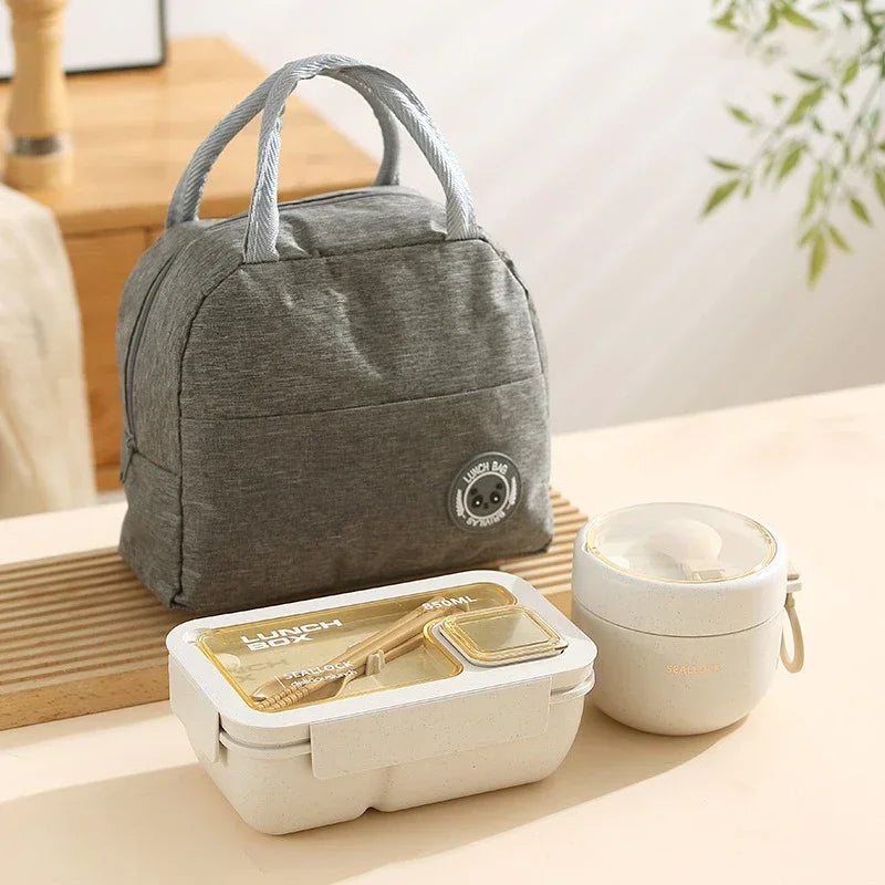 Axyaa Bento Box Set: Compact Lunch Kit with Storage Bag for School, Work, Picnic