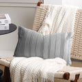 Axyaa Velvet Striped Cushion Cover | Stylish Home Decoration Pillow Cover