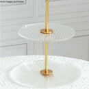 Axya Metal Acrylic Cake Stand Decorative Dessert Tray
