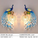 Axyaa Peacock Wall Lamp: Retro Golden Color for Living Room, Bedroom, Restaurant, Bar.
