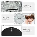 Axyaa Crushed Diamond Wall Clock with Crystal Diamond Edge, Roman Numerals