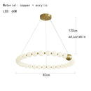 Axyaa Modern Glass Ball LED Ceiling Chandelier - Round Shaped Minimalist Pendant Light