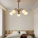 Axyaa Wood Glass Chandelier: Stylish Hemp Rope Pendant Light for Dining Table & Bar Counter
