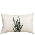 Axyaa Green Plant Pillow Cover 30x50cm Linen Rectangular Sofa Cushion Home Decor