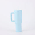 Axyaa Stainless Steel Vacuum Tumbler Mug Handle Straw Lid Cold Hot Drink Travel Car