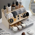 Axyaa Acrylic Makeup Organizer: Large Capacity Cosmetic Storage Box for Brushes, Lipstick & Skincare