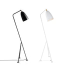 Axyaa Grasshopper Black White Tripod Floor Lamp for Living Room Studio