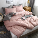 Axyaa Polyester Duvet Cover Set - King/Queen Size Plain Bedding with Pillow Cases
