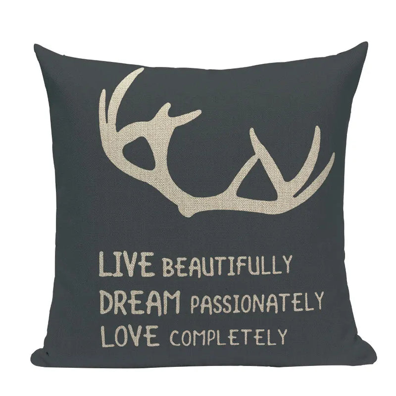 Axyaa Nordic Wildlife Cushion Covers 45x45cm Square Printed Pillow Case