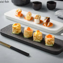 Axyaa Ceramic Sushi Dessert Plate Set for Molecular Cuisine and Snacks